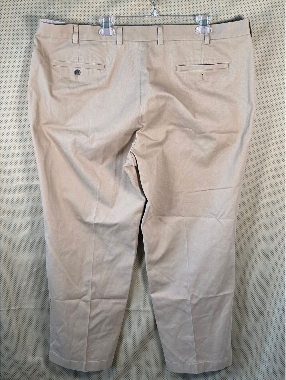 Brooks Brothers Clark Advantage Chino Mens 44x30 Khaki Cotton Flat Front Pants - Picture 4 of 9